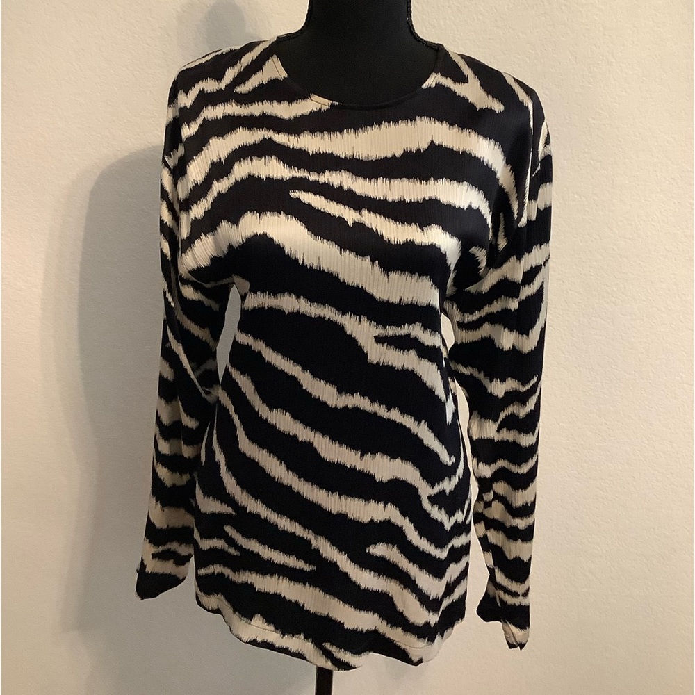 Animal print silk blouse